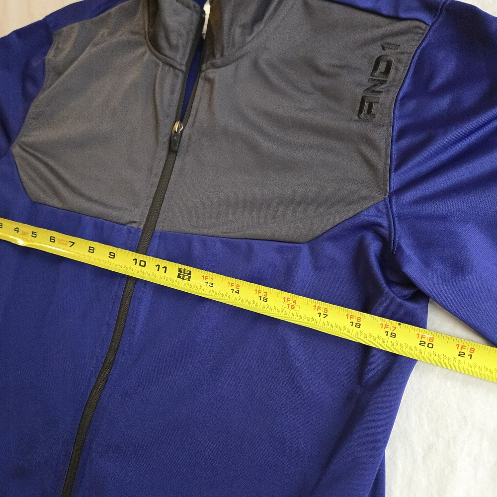 AND1 Men's Blue and Gray Colorblock Full-Zip Track Jacket - Picture 6 of 12